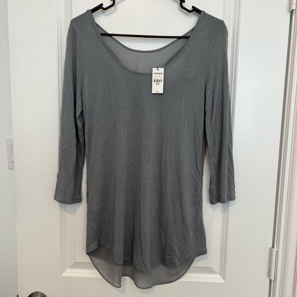 Gray Thin Express Top
